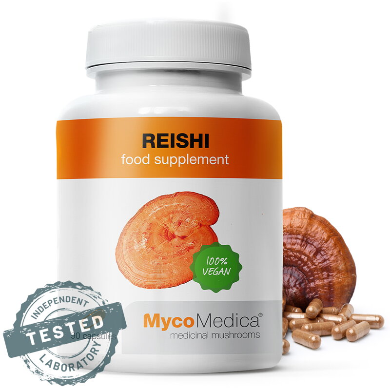 REISHI (extrakt), MycoMedica 90 kapsúl - dostupné 2 kusy REISHI (extrakt), MycoMedica 90 kapsúl - dostupné 2 kusy