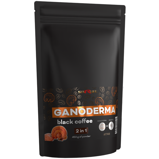 GANODERMA BLACK COFFEE STAR - Káva Arabica s obsahom huby Ganoderma, Starlife 450 g