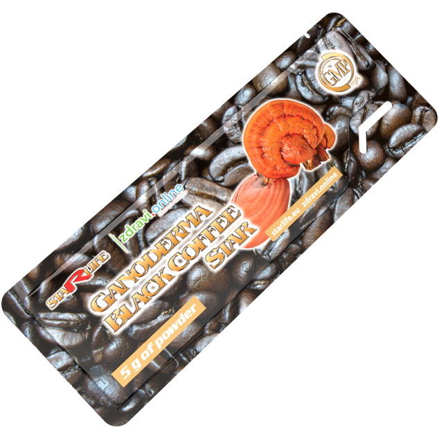 GANODERMA BLACK COFFEE STAR - Káva Arabica s obsahom huby Ganoderma, Starlife 5 g