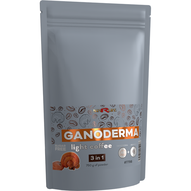 GANODERMA LIGHT COFFEE, 3 in 1 - Káva Arabica s obsahom huby Ganoderma a so zníženým obsahom cukru, Starlife 750 g