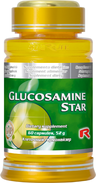 GLUCOSAMINE STAR -  pre výživu kĺbov a proti degeneratívnemu postihnutiu pohybového aparátu, Starlife  60 kaps
