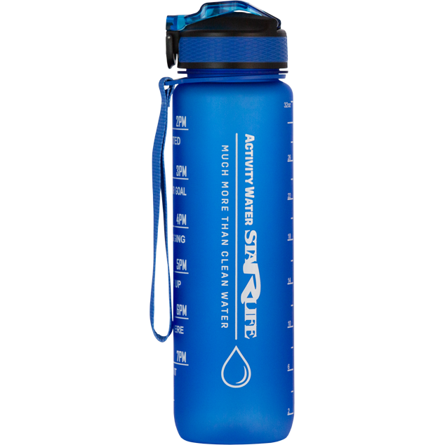 TRITAN BOTTLE STAR, BLUE - Odolná športová fľaša z Tritanu, silikónu a PP, Starlife  1 l