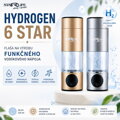 HYDROGEN 6 STAR, SILVER - fľaša na výrobu funkčného vodíkového nápoja, ktorý podporuje regeneráciu, energiu a celkový výkon, Starlife  230 ml