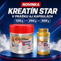 CREATINE POWDER STAR - 100 % mikronizovaný kreatín monohydrát pre podporu sily, výkonu a regenerácie, Starlife  250 g