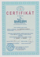 Certifikát - Veronika Flašková - DIACOM