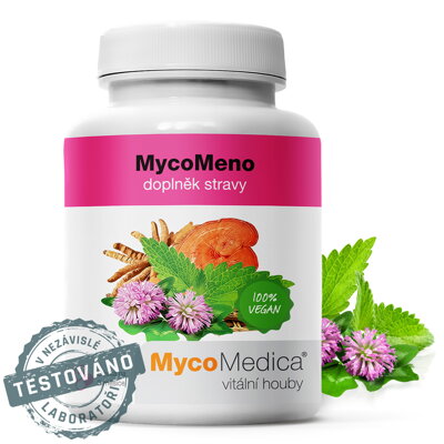 MycoMeno - pri problémoch v menopauze, predmenštruačnom syndróme a bolestivej menštruácii, MycoMedica  90 kapsúl