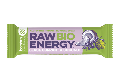 Energetická RAW BIO tyčinka "Čierna ríbezľa a kokos", Bombus  50 g