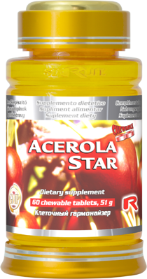 ACEROLA STAR - prírodný vitamín C z juhoamerických pralesov, Starlife  60 tabliet