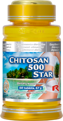 CHITOSAN 500 STAR - pre zníženie hladiny cholesterolu a redukciu hmotnosti, Starlife  60 tabl 