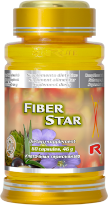 FIBER STAR - vláknina pre zdravý črevný trakt, Starlife  60 kaps