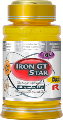 IRON GT STAR – s obsahom železa pre podporu imunitného systému, zníženie únavy a vyčerpania, Starlife  60 kaps