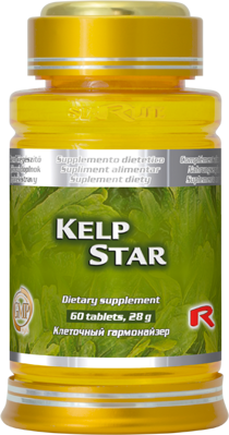 KELP STAR - prírodný zdroj jódu pre zdravú štítnu žľazu a metabolizmus, Starlife  60 tabl
