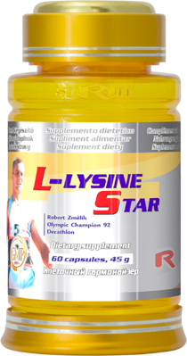 L-LYSINE STAR - pre správny rast a vývoj kostí, pomoc pri potláčaní oparov, Starlife  60 kaps