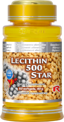 LECITHIN 500 STAR - pre zlepšenie pamäte, zdravé cievy a zníženie únavy a vyčerpania,  Starlife  60 kaps