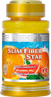 SLIM FIBER STAR - s obsahom vlákniny, pre zdravé trávenie a podporu imunity , Starlife  60 tabl