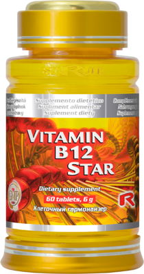 VITAMIN B12 STAR - pre správny krvný tlak, krvotvorbu a zdravý nervový systém, Starlife  60 tabl