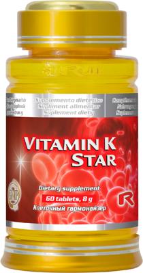 VITAMIN K STAR - pre podporu krvnej zrážanlivosti a stavbu zdravých kostí, Starlife  60 tabl