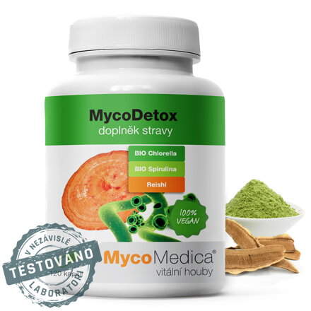 MycoDetox  -  pre prečistenie a detoxikáciu organizmu, MycoMedica  120 kapsúl