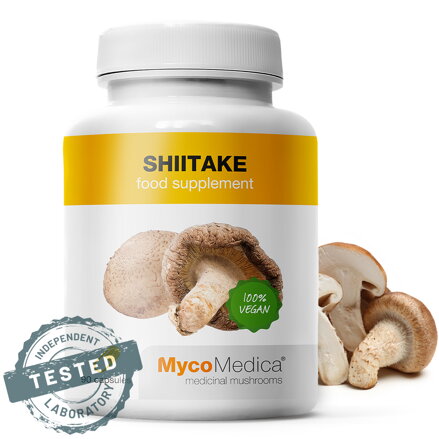 SHIITAKE (extrakt), Mycomedica  90 kapsúl - dostupné 2 kusy