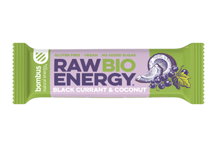 Energetická RAW BIO tyčinka "Čierna ríbezľa a kokos", Bombus  50 g