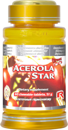 ACEROLA STAR - prírodný vitamín C z juhoamerických pralesov, Starlife  60 tabliet