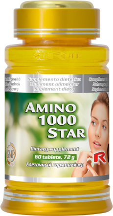 AMINO 1000 STAR - pre podporu nervovej sústavy, psychickej činnosti a energetického metabolizmu,  Starlife  60 tabl