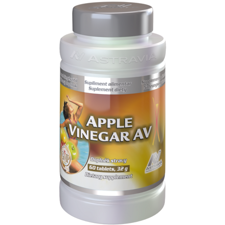 APPLE VINEGAR AV -  jablčný ocot pre zníženie hmotnosti a únavy, Starlife  60 tabl