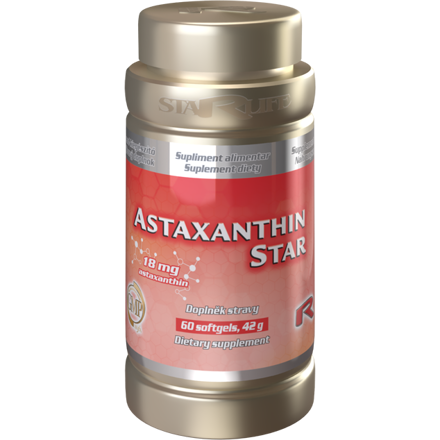 ASTAXANTHIN STAR - pre podporu ochrany buniek pred oxidačným stresom a pre celkovú vitalitu organizmu, Starlife  60 kaps