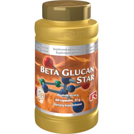 BETA GLUCAN STAR - pre podporu a stimuláciu imunitného systému, s protinádorovým účinkom, Starlife  60 kaps