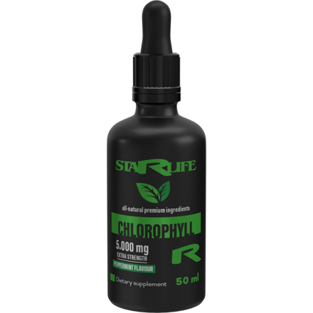 CHLOROPHYLL DROPS  -  silný antioxidant s výraznými hojivými a protizápalovými účinkami, Starlife  50 ml