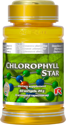 CHLOROPHYLL STAR - pre transport kyslíka v krvi, s protizápalovými účinkami, Starlife  60 kaps