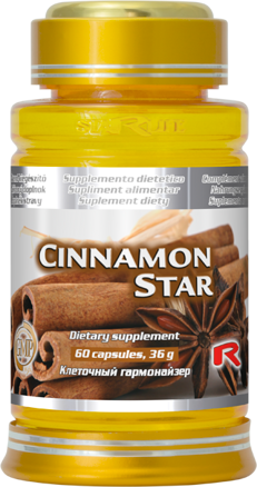 CINNAMON STAR  - pre zdravé trávenie a reguláciu telesnej hmotnosti, Starlife  60 kaps