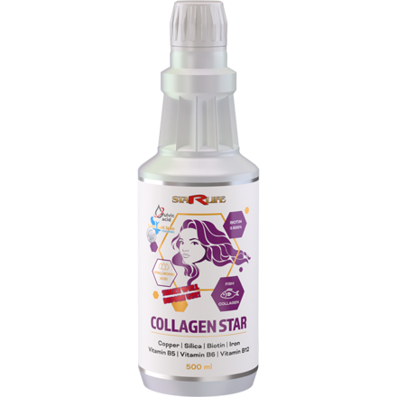 COLLAGEN STAR  - hydrolyzovaný kolagén pre profesionálnu starostlivosť o pleť, pokožku, vlasy a nechty, Starlife  500 ml