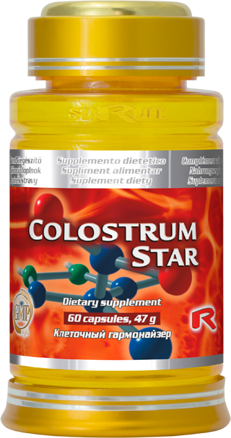 COLOSTRUM STAR - pre podporu imunitného systému, pri alergických a dýchacích problémoch, Starlife  60 kaps 