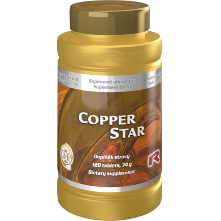 COPPER STAR  -  s obsahom medi pre pomoc pri tvorbe kostí a červených krviniek, Starlife  120 tabl
