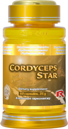 CORDYCEPS STAR - pre podporu protinádorového účinku a zníženie rizika recidív nádorových ochorení, Starlife  60 kaps