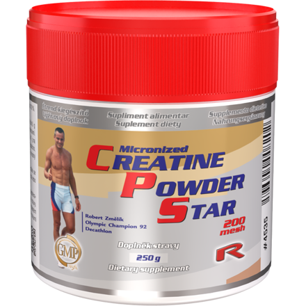 CREATINE POWDER STAR - 100 % mikronizovaný kreatín monohydrát pre podporu sily, výkonu a regenerácie, Starlife  250 g