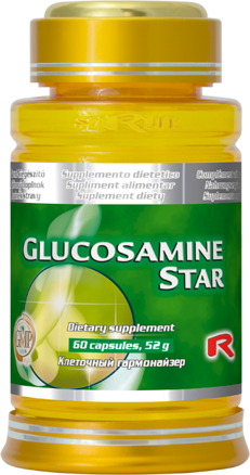 GLUCOSAMINE STAR  -  pre výživu kĺbov a proti degeneratívnemu postihnutiu pohybového aparátu, Starlife  60 kaps