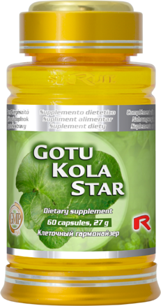 GOTU KOLA STAR  -  pre posilnenie činnosti mozgu a centrálnej nervovej sústavy, Starlife  60 kaps - dostupný len 1 kus