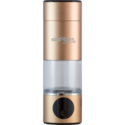 HYDROGEN 6 STAR, GOLD - fľaša na výrobu funkčného vodíkového nápoja, ktorý podporuje regeneráciu, energiu a celkový výkon, Starlife  230 ml