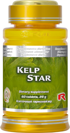 KELP STAR - prírodný zdroj jódu pre zdravú štítnu žľazu a metabolizmus, Starlife  60 tabl