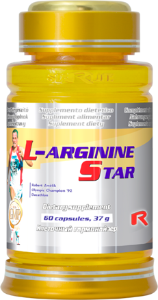 L-ARGININE STAR - pre regeneráciu tkanív a zväčšenie objemu svalovej hmoty, Starlife  60 kaps