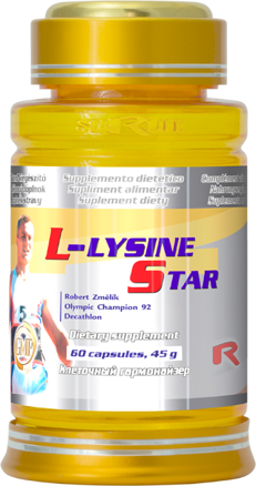 L-LYSINE STAR - pre správny rast a vývoj kostí, pomoc pri potláčaní oparov, Starlife  60 kaps