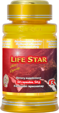 LIFE STAR - pre celkovú harmonizáciu organizmu s protistresovými účinkami, Starlife 60 kaps