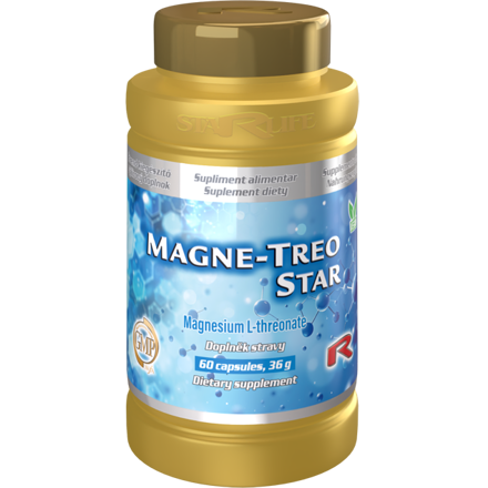 MAGNE-TREO STAR - pre podporu činnosti mozgu, pamäti a duševnej rovnováhy, Starlife  60 kaps