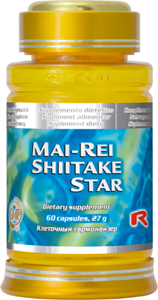 MAI-REI SHIITAKE STAR - pre podporu všetkých bunkových funkcií, s protinádorovým účinkom, Starlife  60 kaps