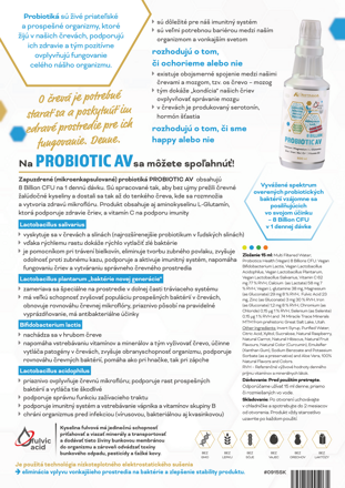 PROBIOTIC AV  -  probiotiká pre zdravú črevnú mikroflóru a silný imunitný systém, Starlife  60 ml