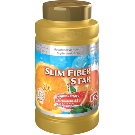 SLIM FIBER STAR - s obsahom vlákniny, pre zdravé trávenie a podporu imunity , Starlife  120 tabl