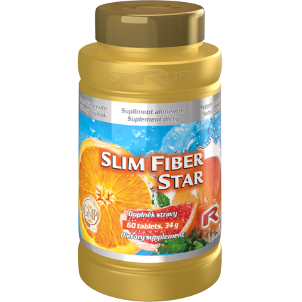 SLIM FIBER STAR - s obsahom vlákniny, pre zdravé trávenie a podporu imunity , Starlife  60 tabl