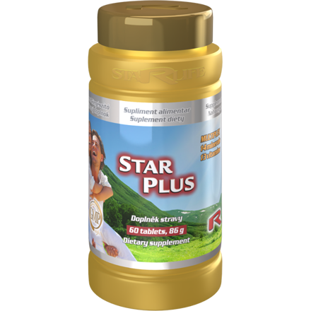 STAR PLUS - doplnok s vitamínmi, minerálmi a antioxidantmi pre podporu imunity a vitality, Starlife  60 tabl